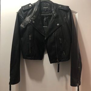 Cropped Leather Jacket - Never worn!